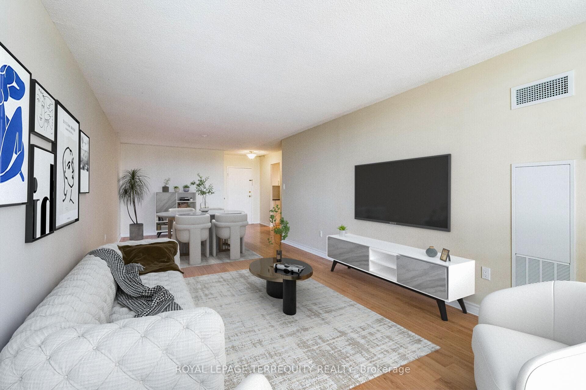 Living & Dining Room-Virtually Staged