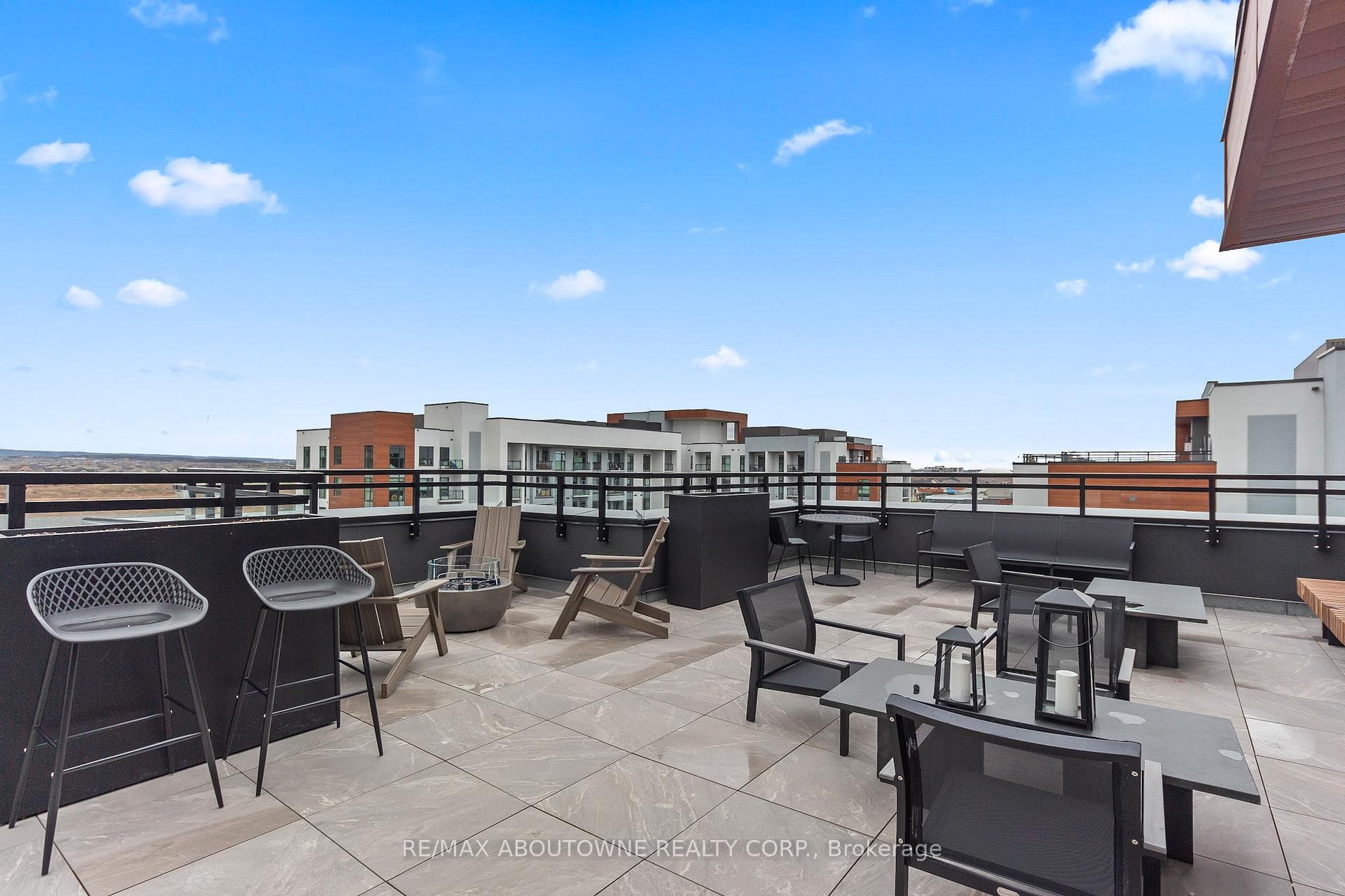 Patio/Terrace view, featuring outdoor fireplace