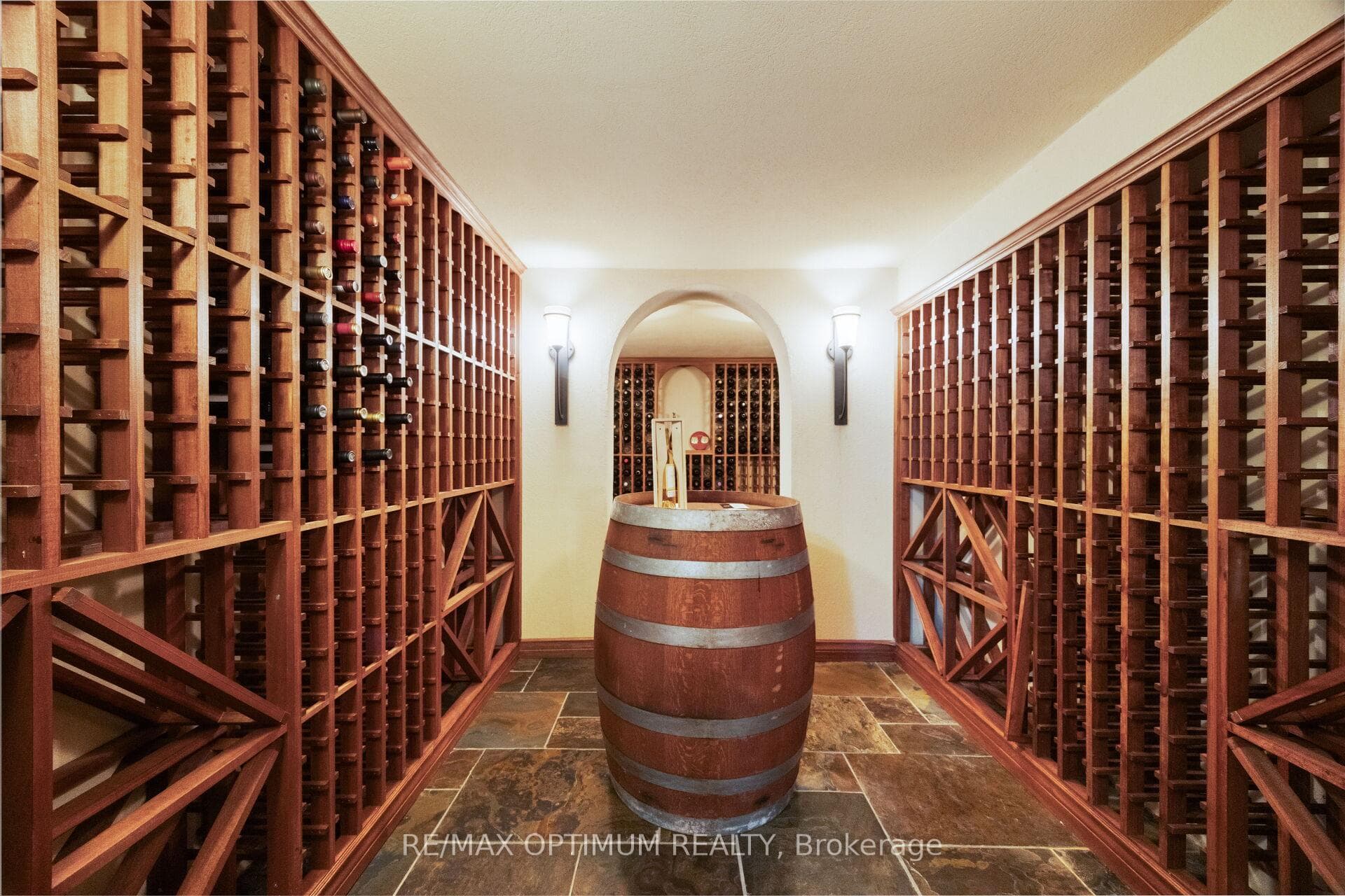 Impressive temperature-controlled wine cellar