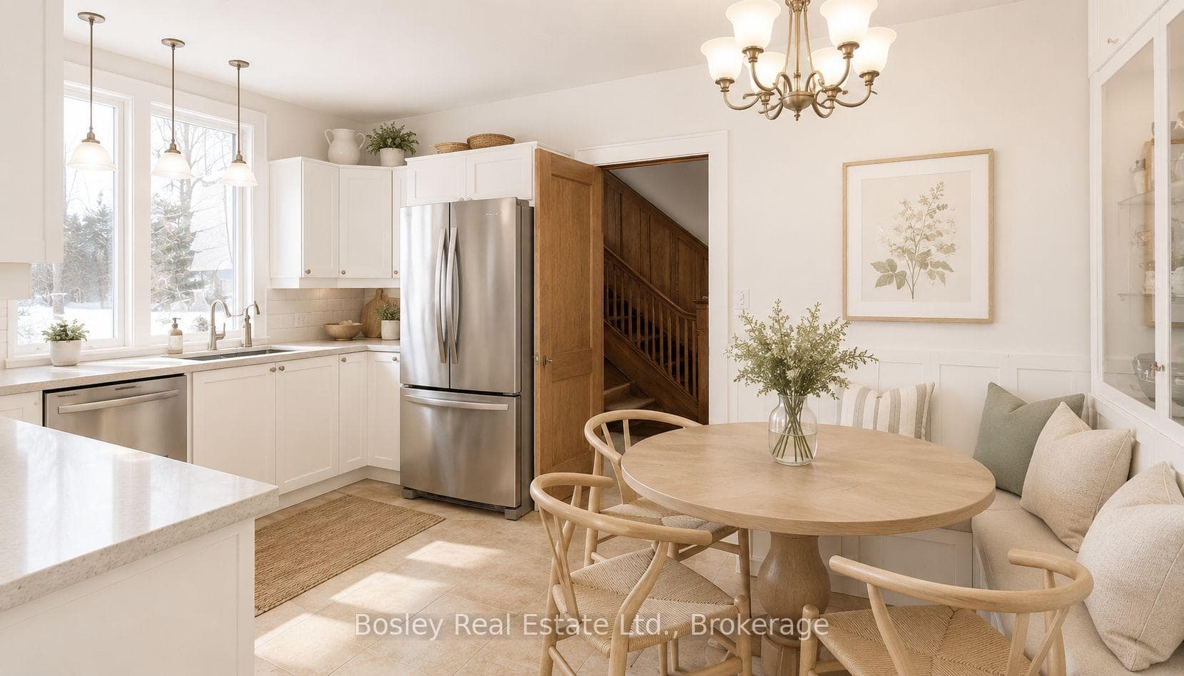 Kitchen Virtually Staged/Painted