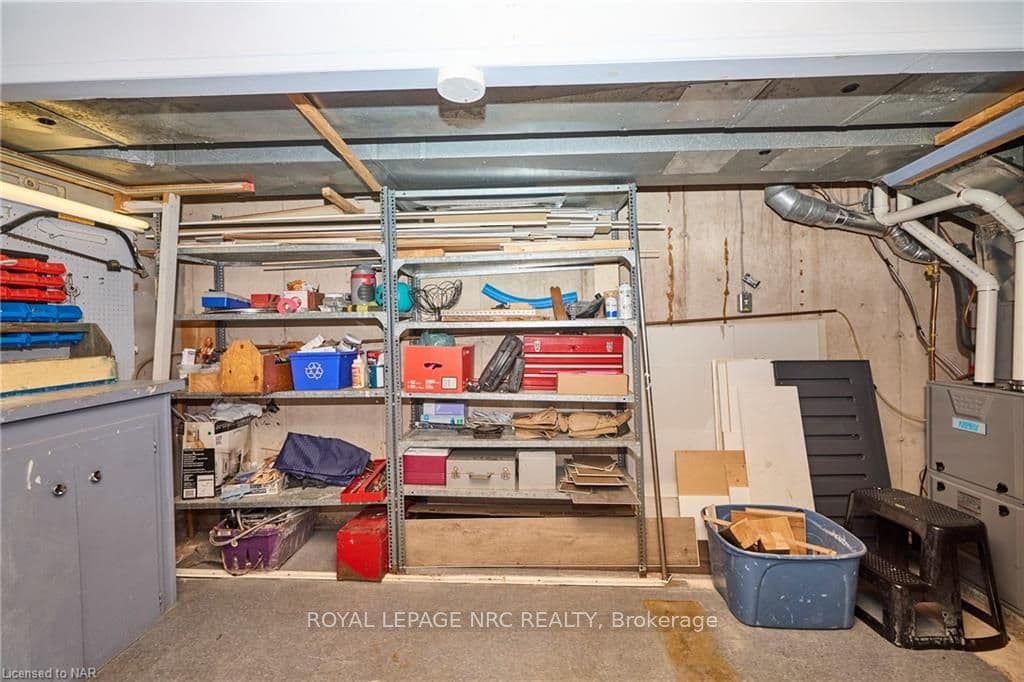 Need more space? Head to the unfinished basement,
