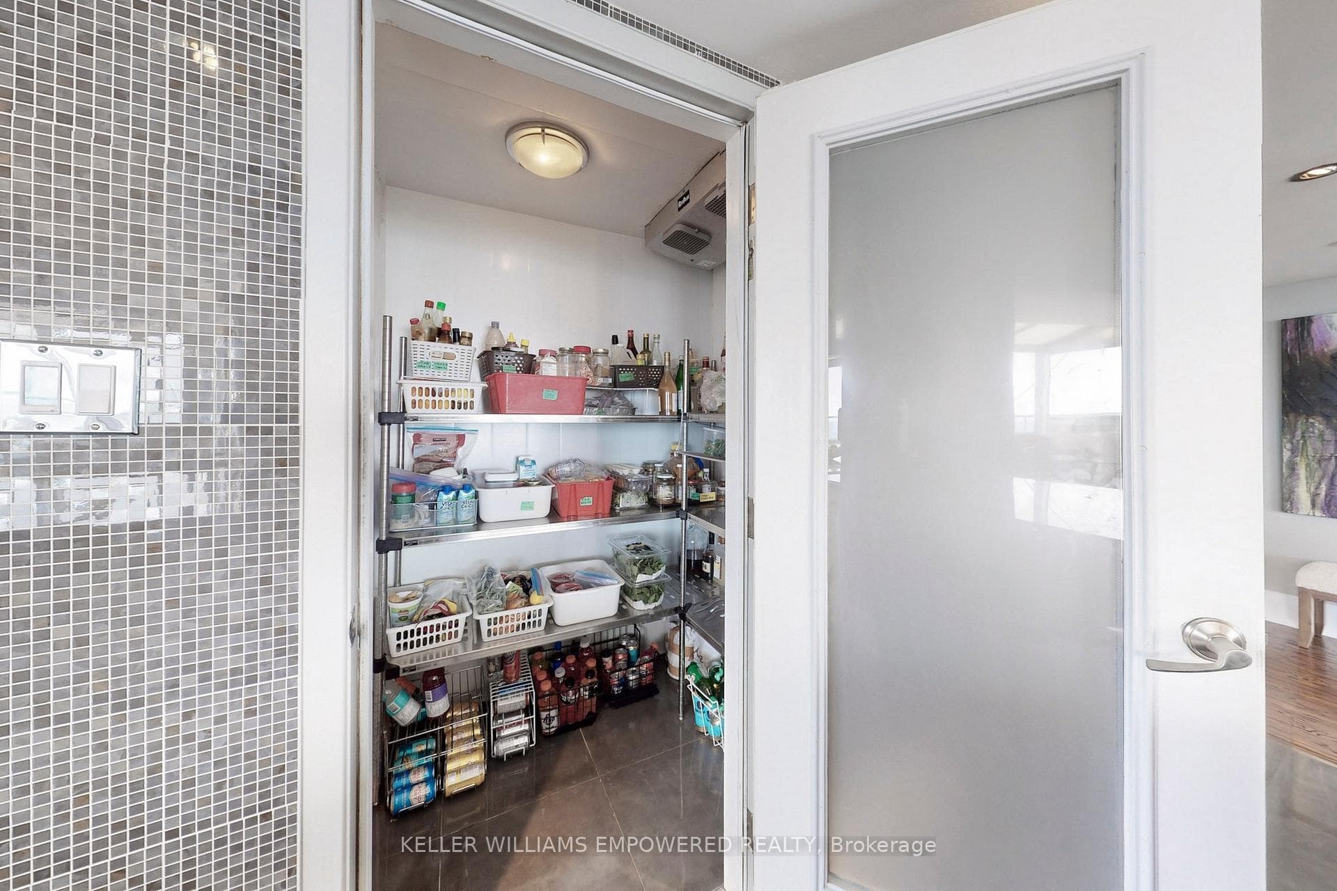 An impressive 4' x 5' walk-in fridge!