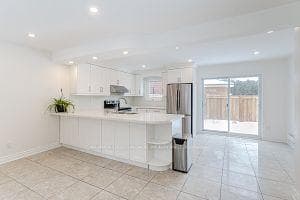Open kitchen walk-out to backyard