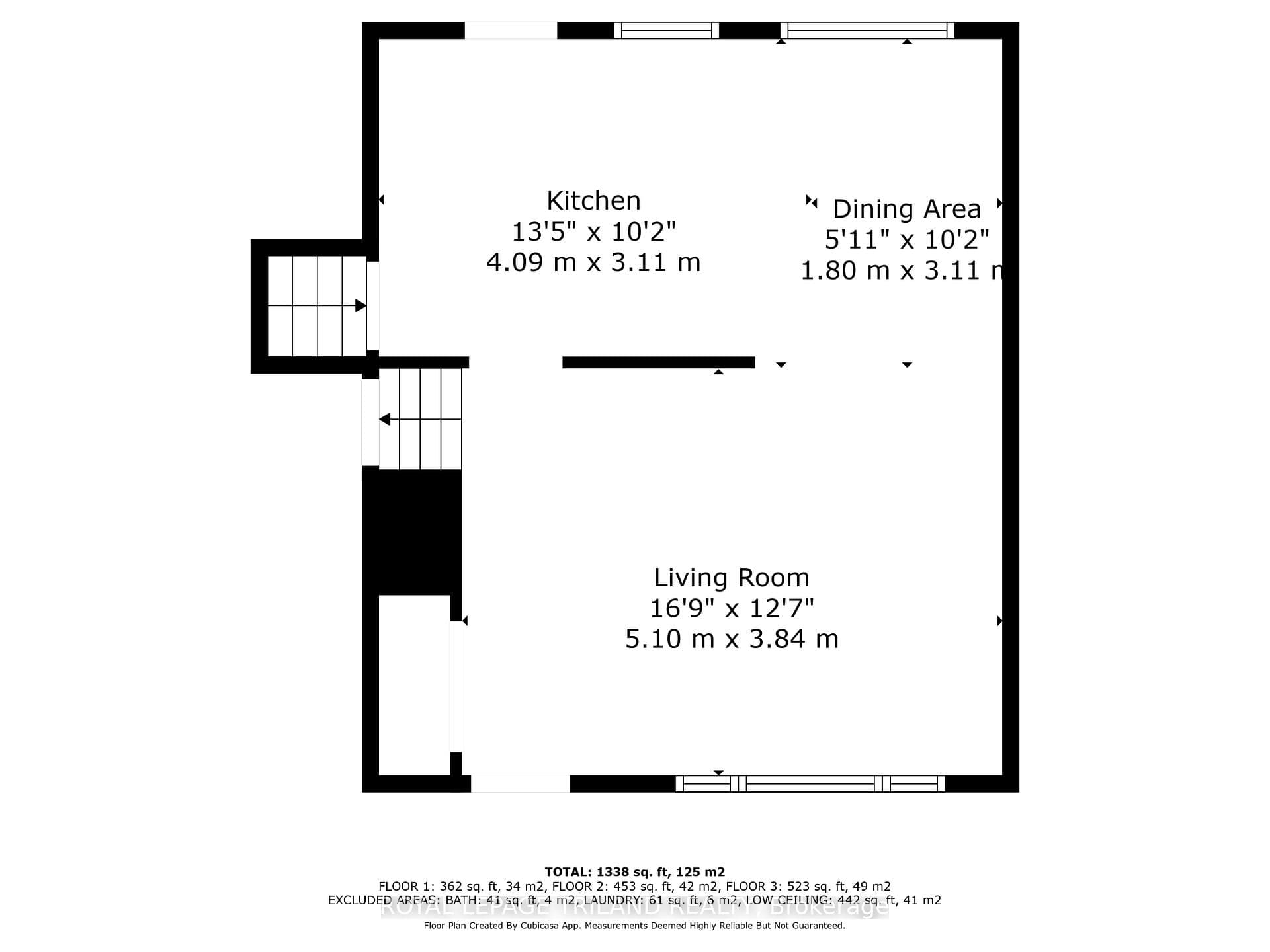 Living Room and Kitchen Layout