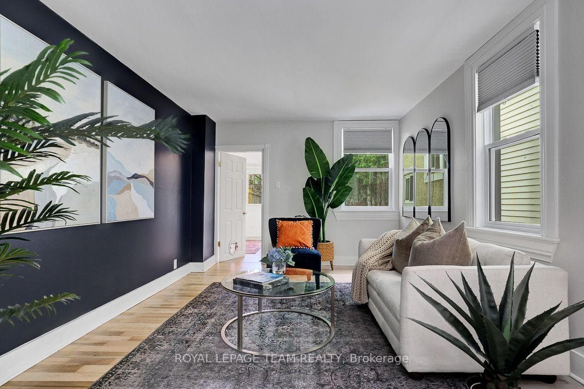 Living area with access to the addition.
