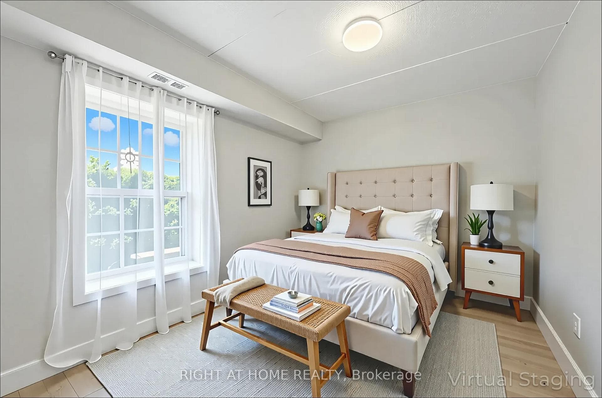 Virtually Staged Bedroom