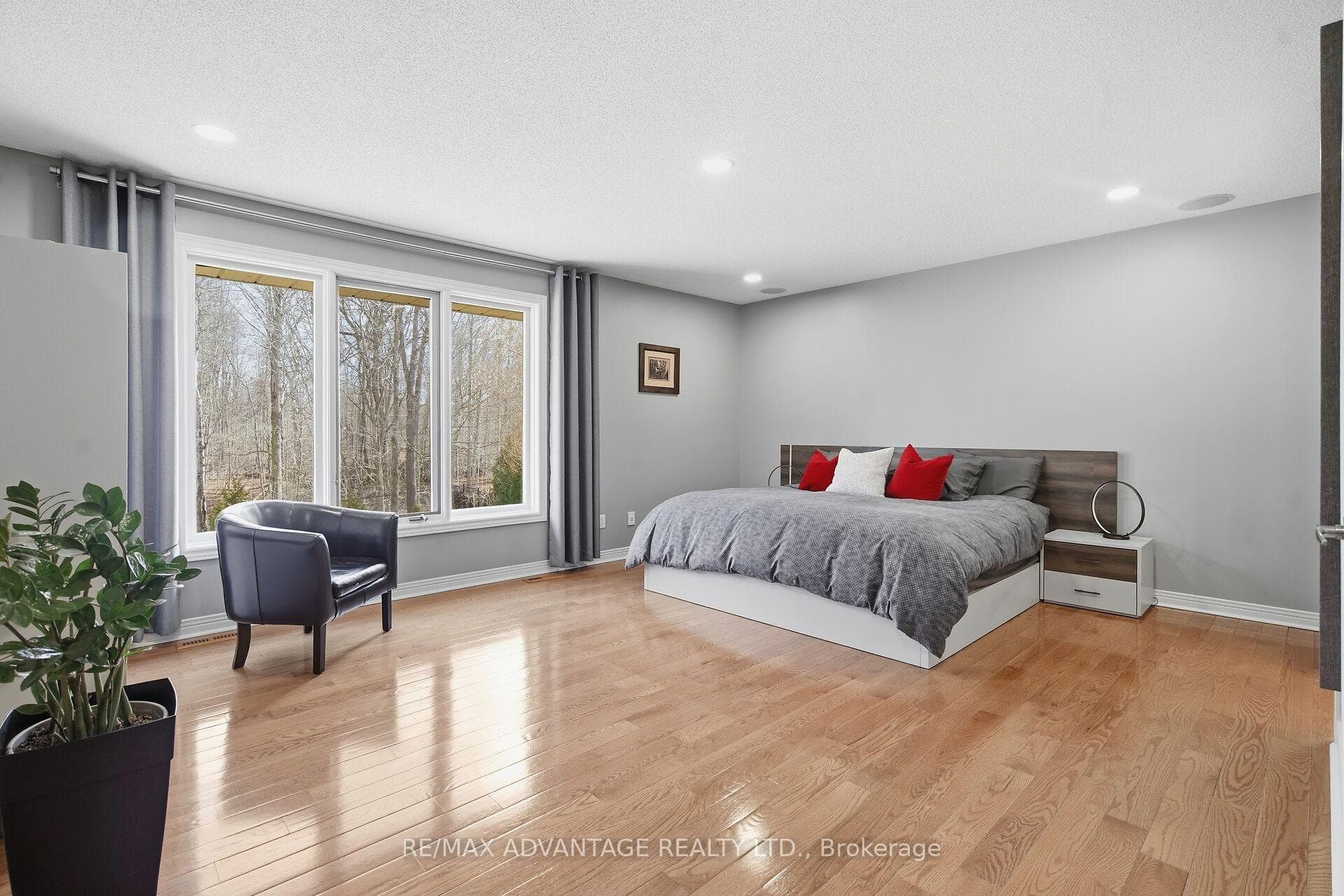 Primary bedroom with a view