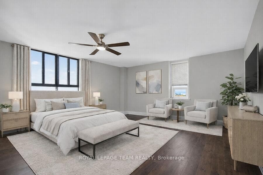 Virtually staged Primary bedroom