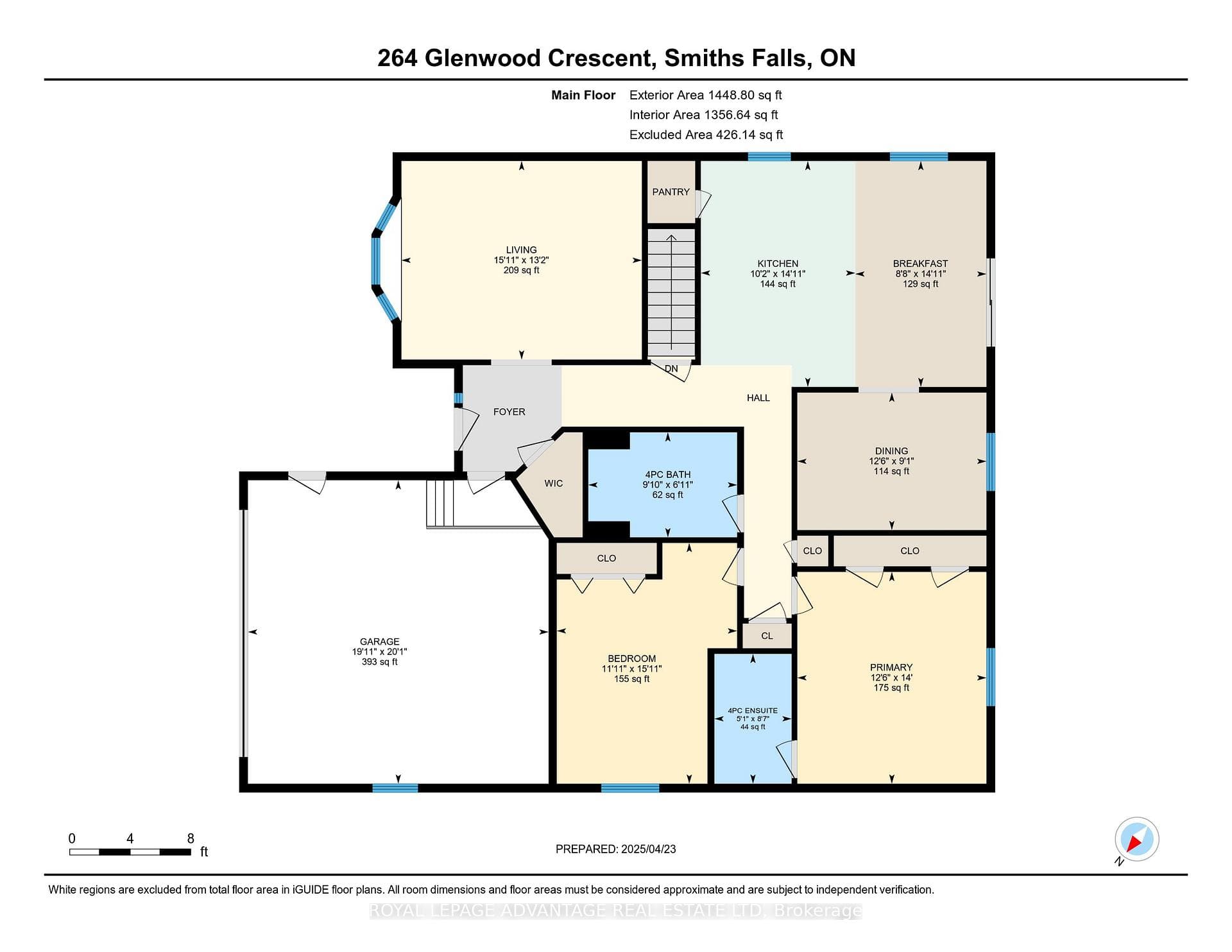 Main level floor plan