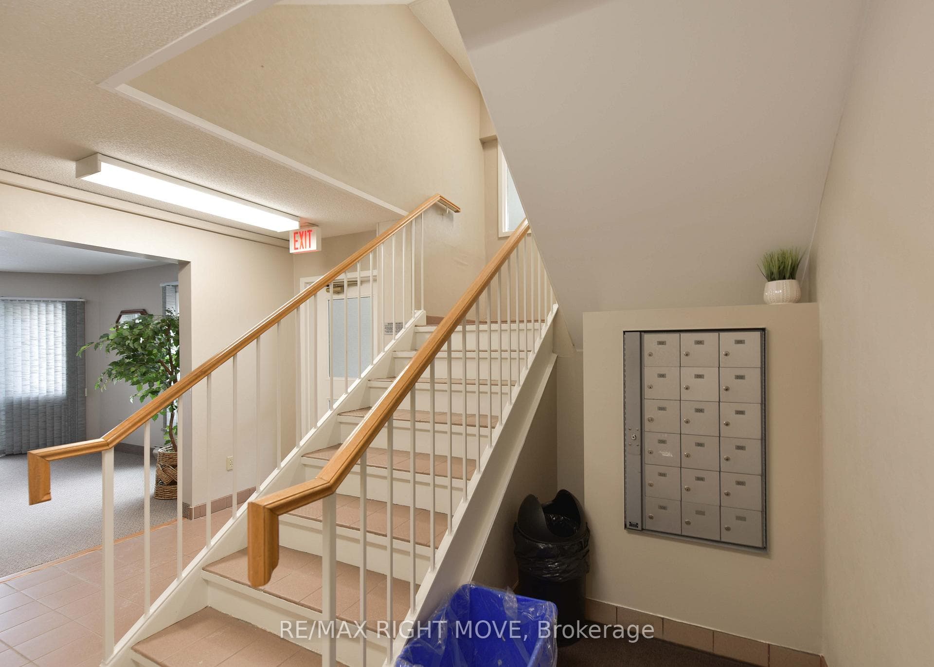 Staircase leading to unit 205
