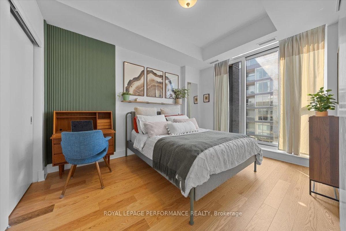 A larger bed could also fit here, easily