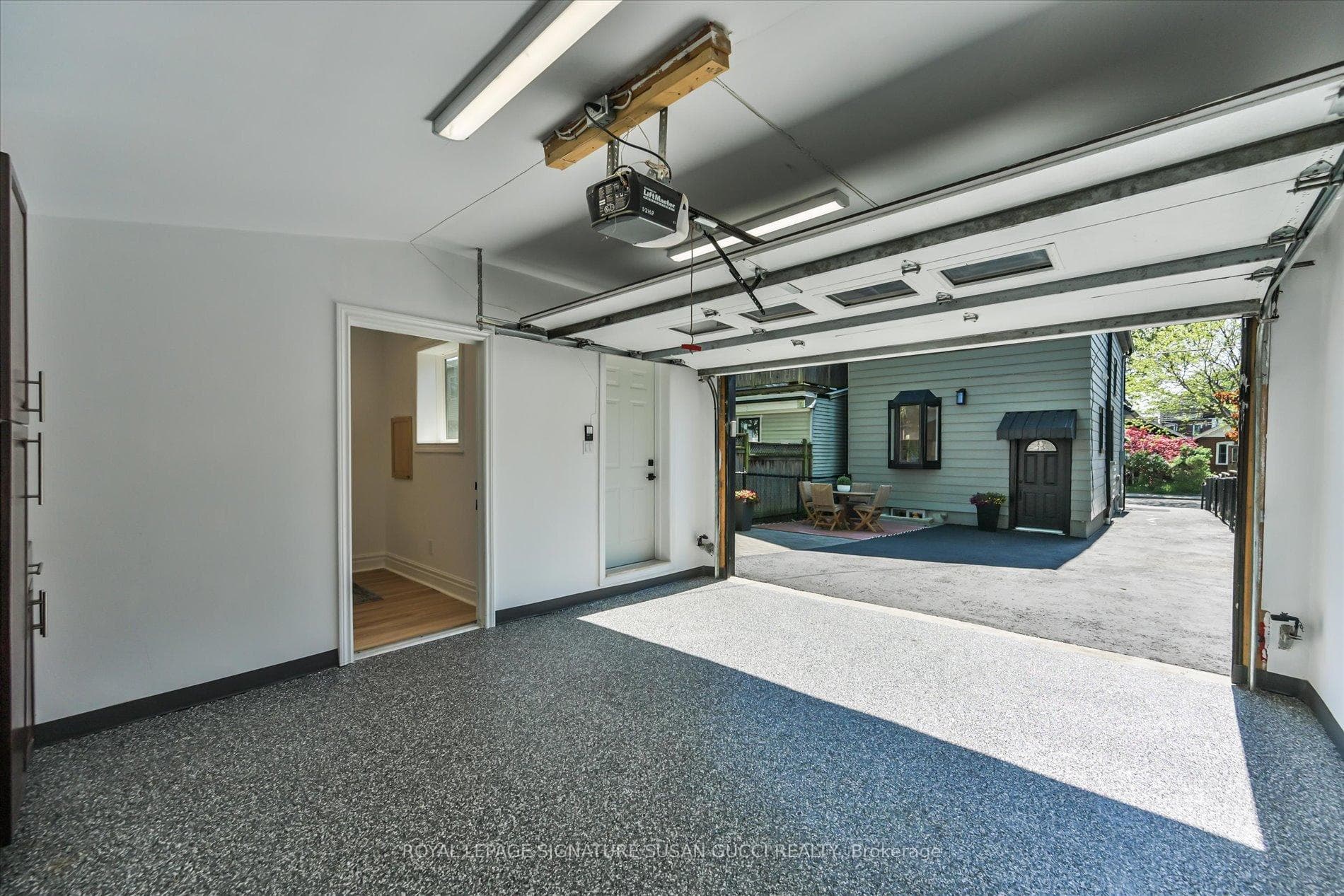 Door to heated/ cooled office space or guest room