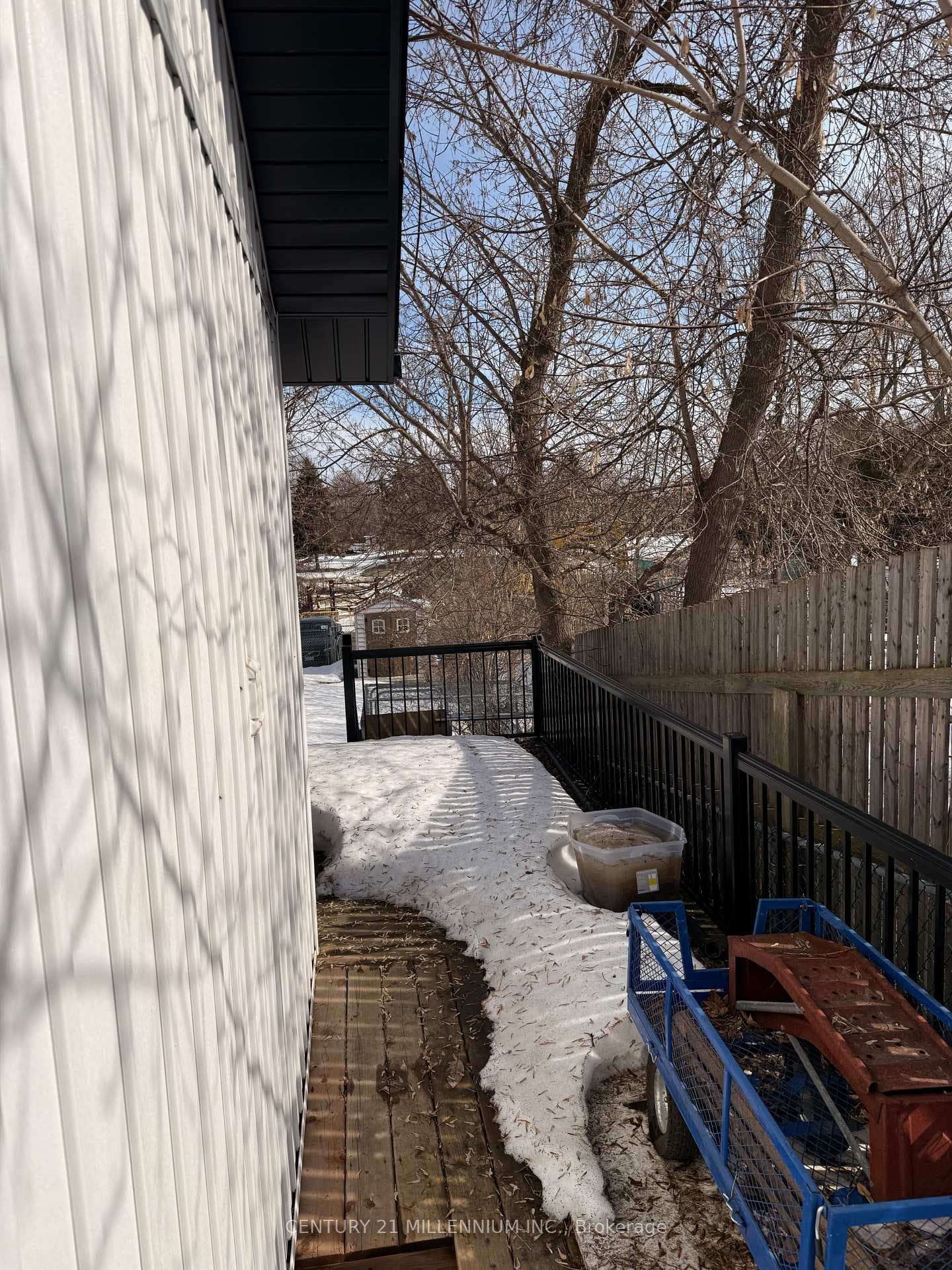 Backyard Deck on right side of home