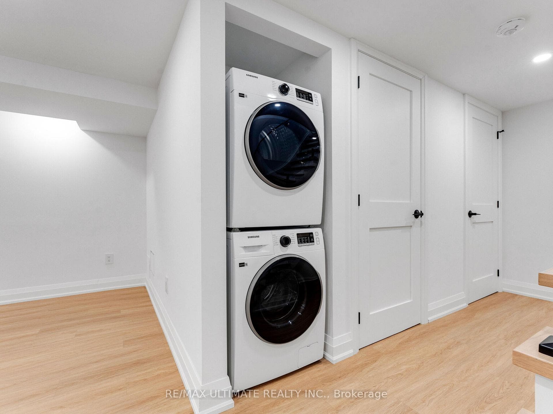 Basement has its own private laundry