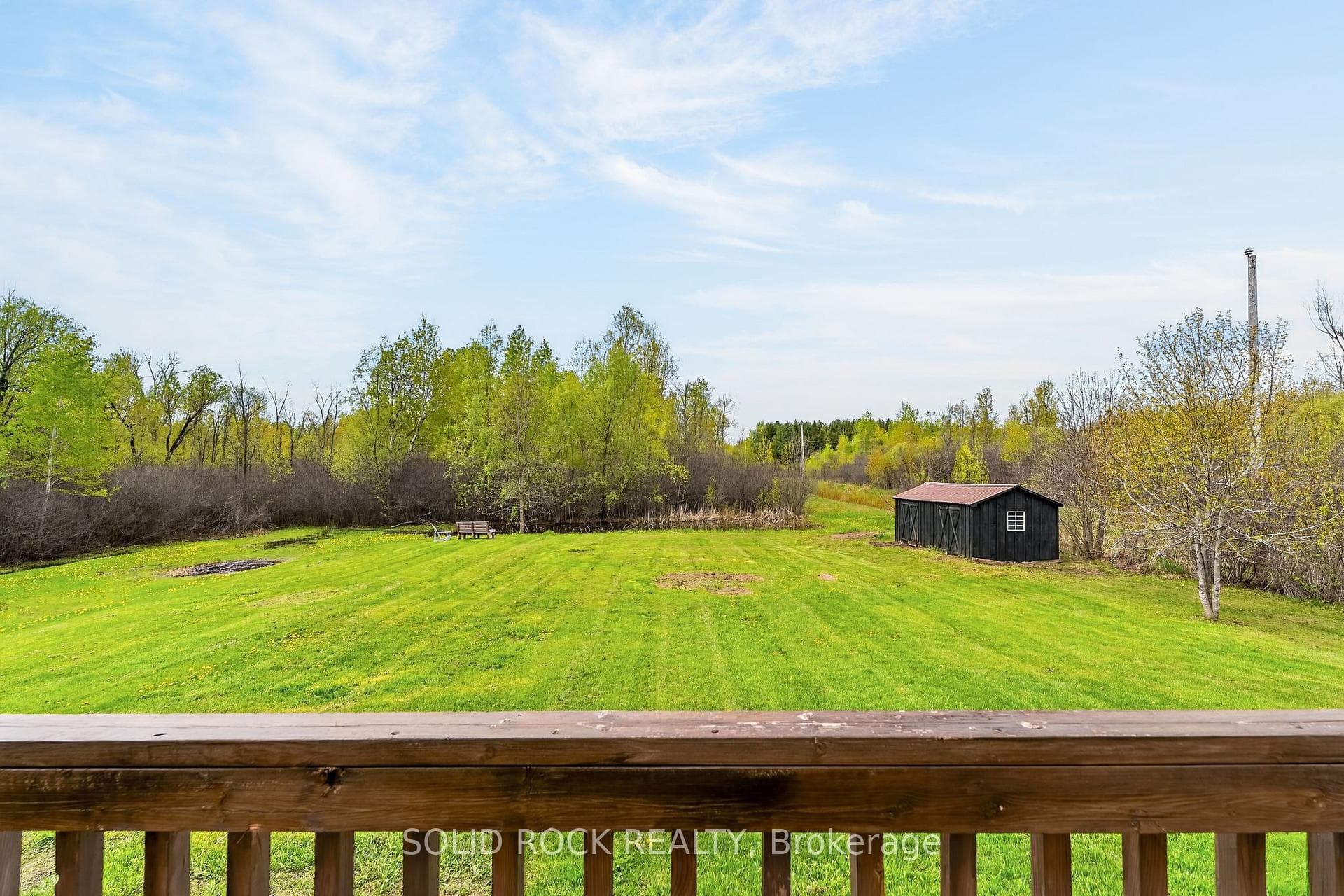 Beautiful back yard with shed