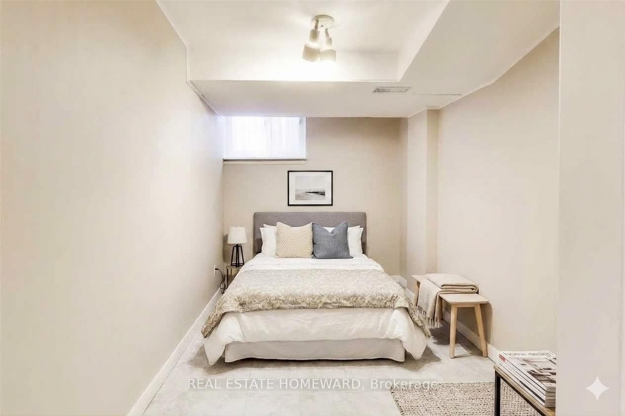 Basement Bedroom virtually staged