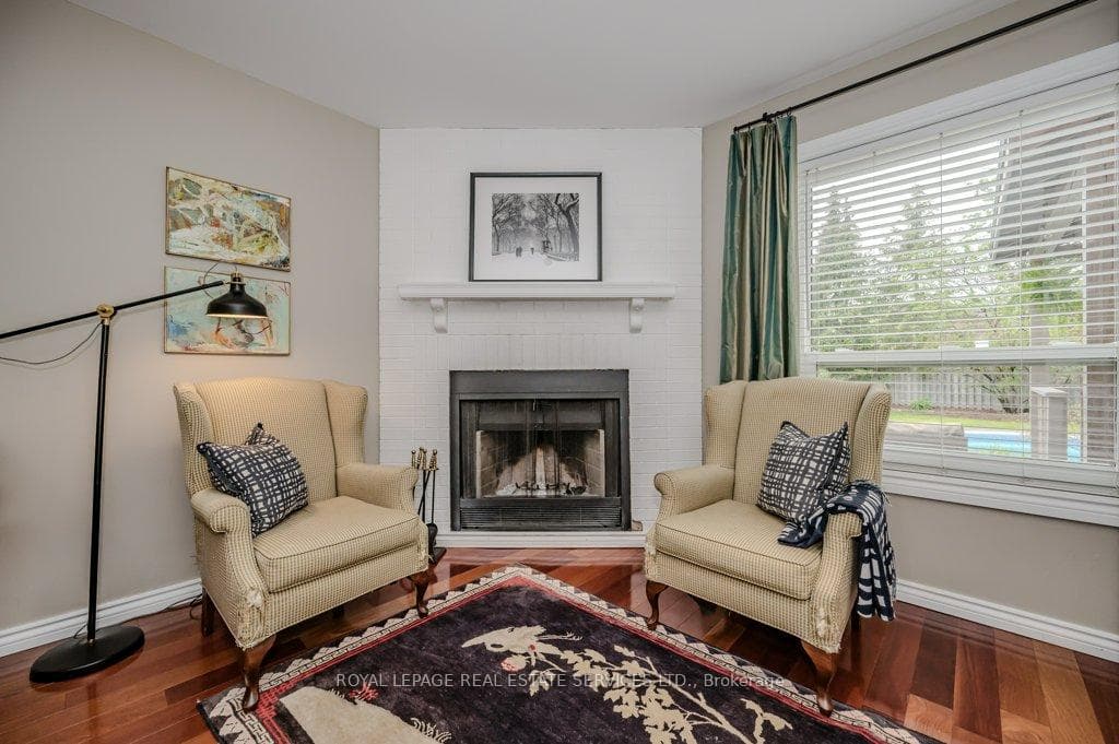 Formal Dining Room with a Woodburning Fireplace