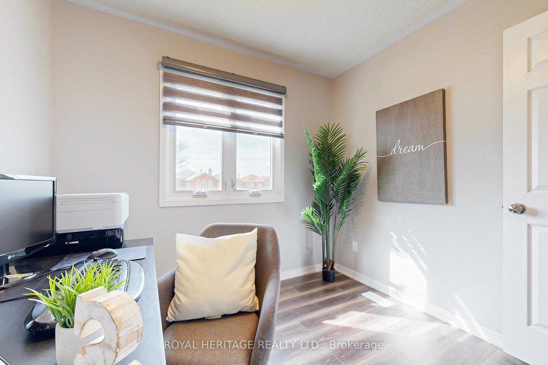 **4th Bedroom/Home Ofc Overlooks Front Garden**