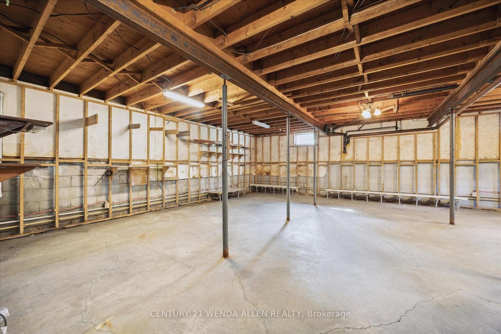 Open unfinished basement