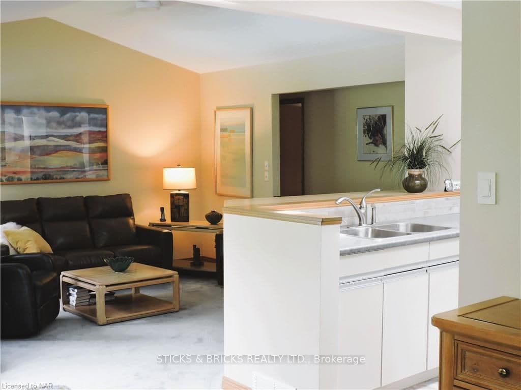 View from dining room to living room