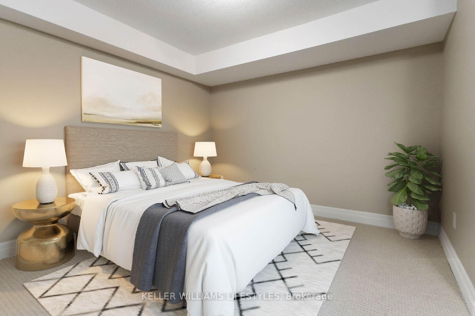 Virtually Staged Lower Bedroom east