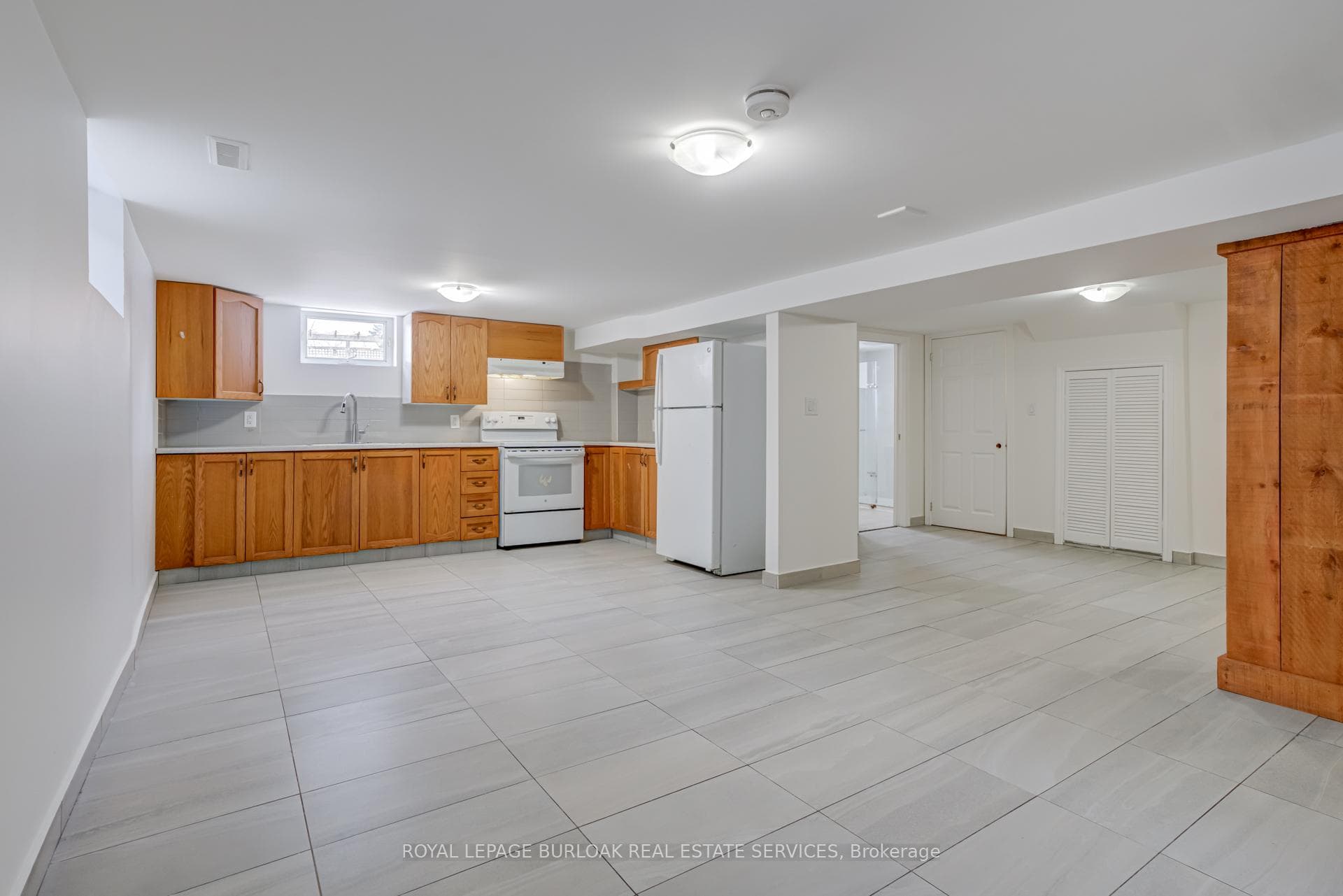 Basement level kitchen