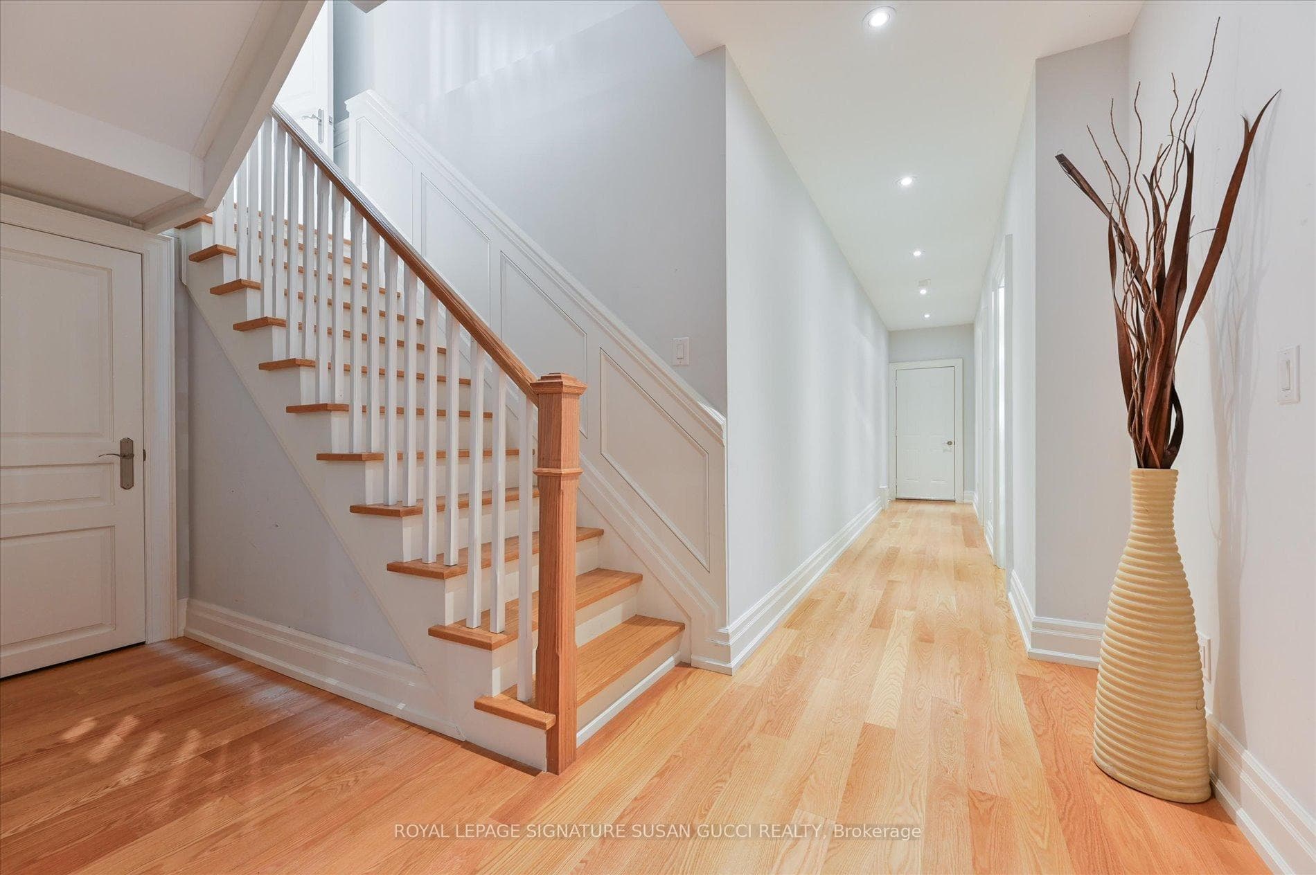 Spacious lower level hallway