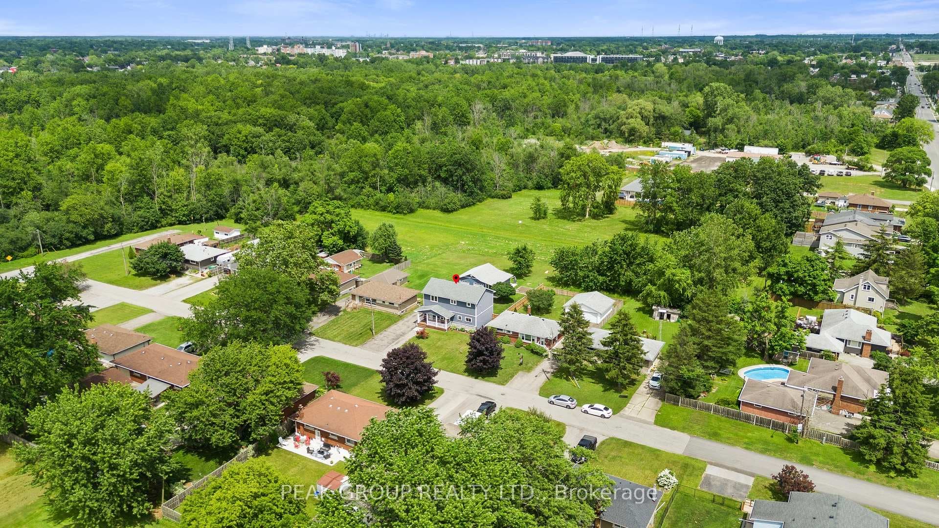 Aerial photo of the area