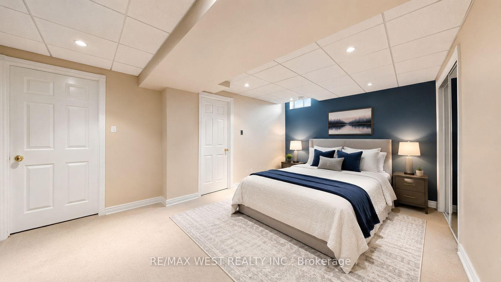 Virtually Staged Lower-Level Bedroom