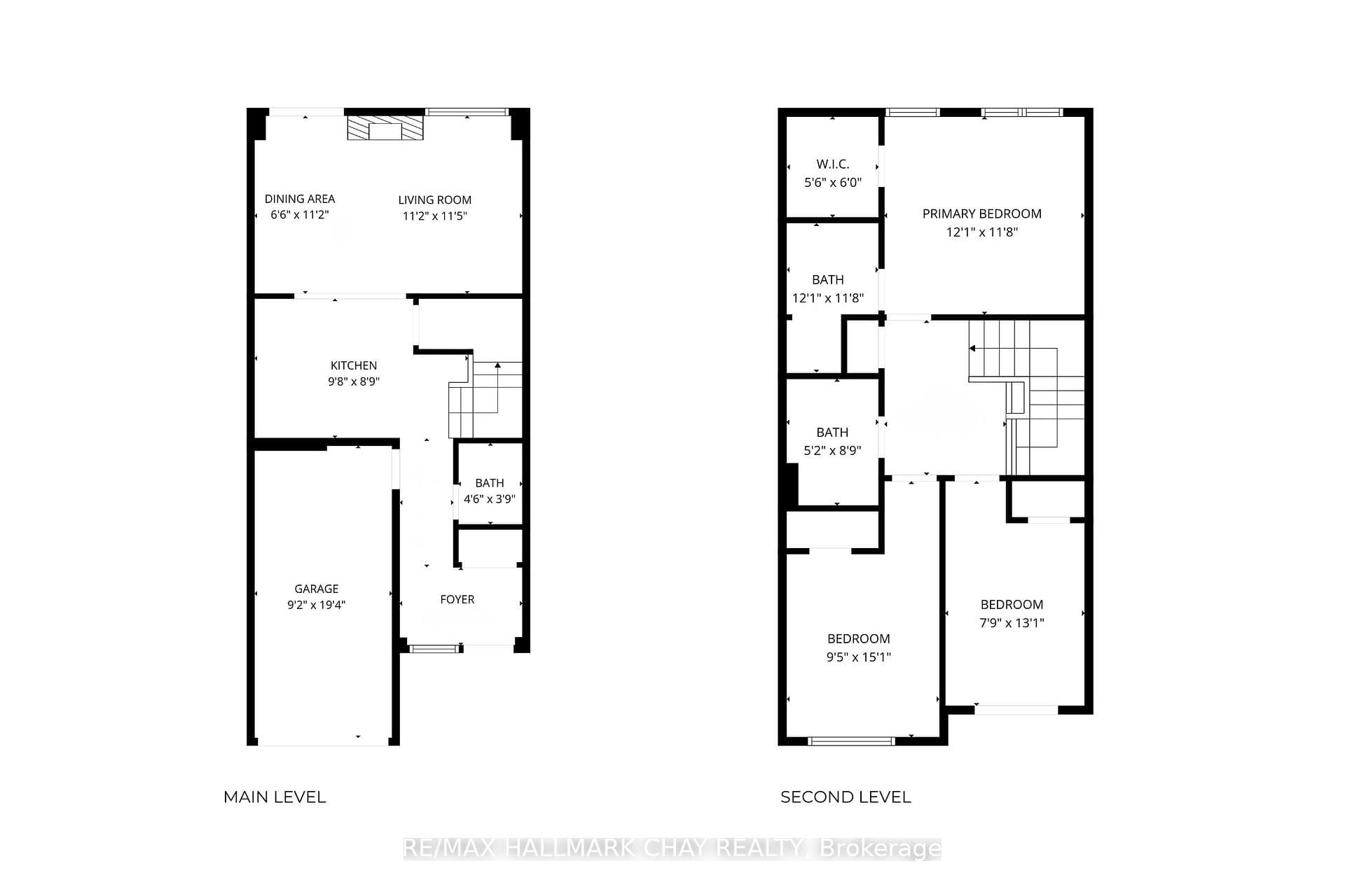 Floor Plans - Main Level + Second Level