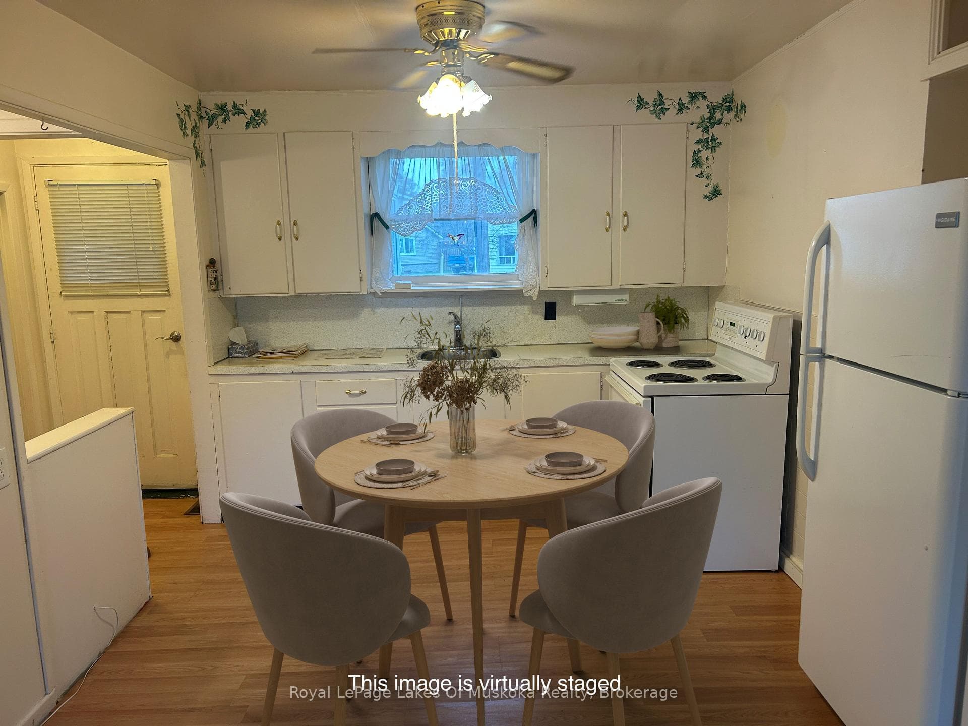 virtually staged kitchen