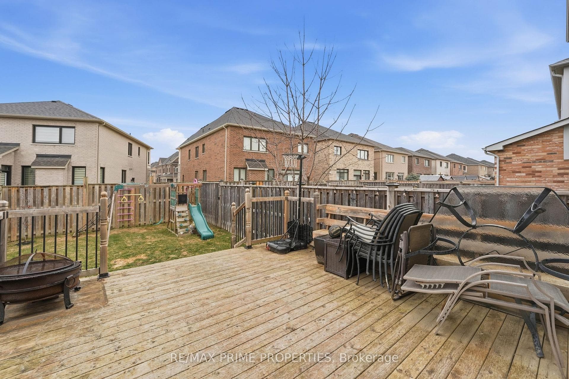Fully fenced backyard