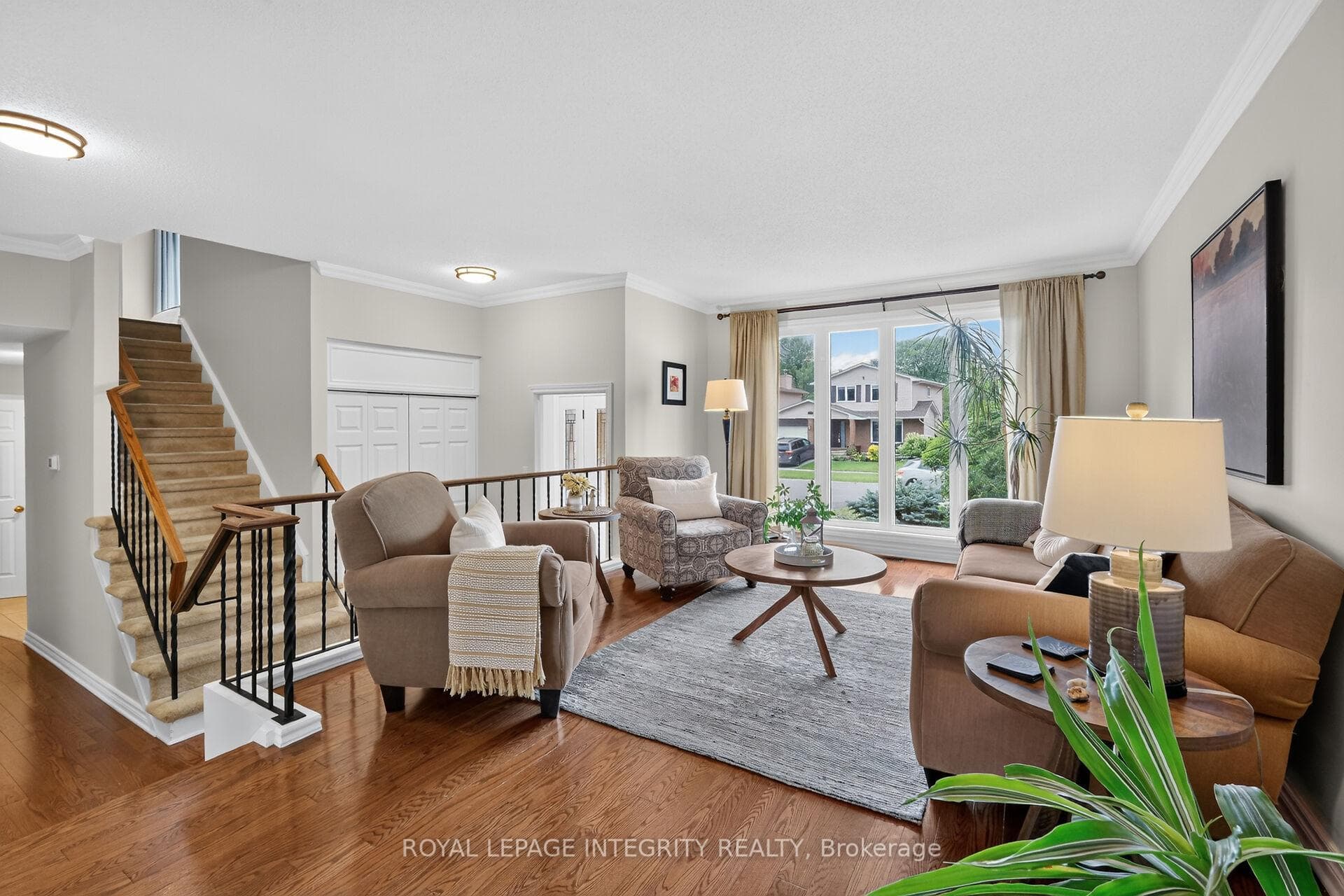 Large windows flood LR with natural light