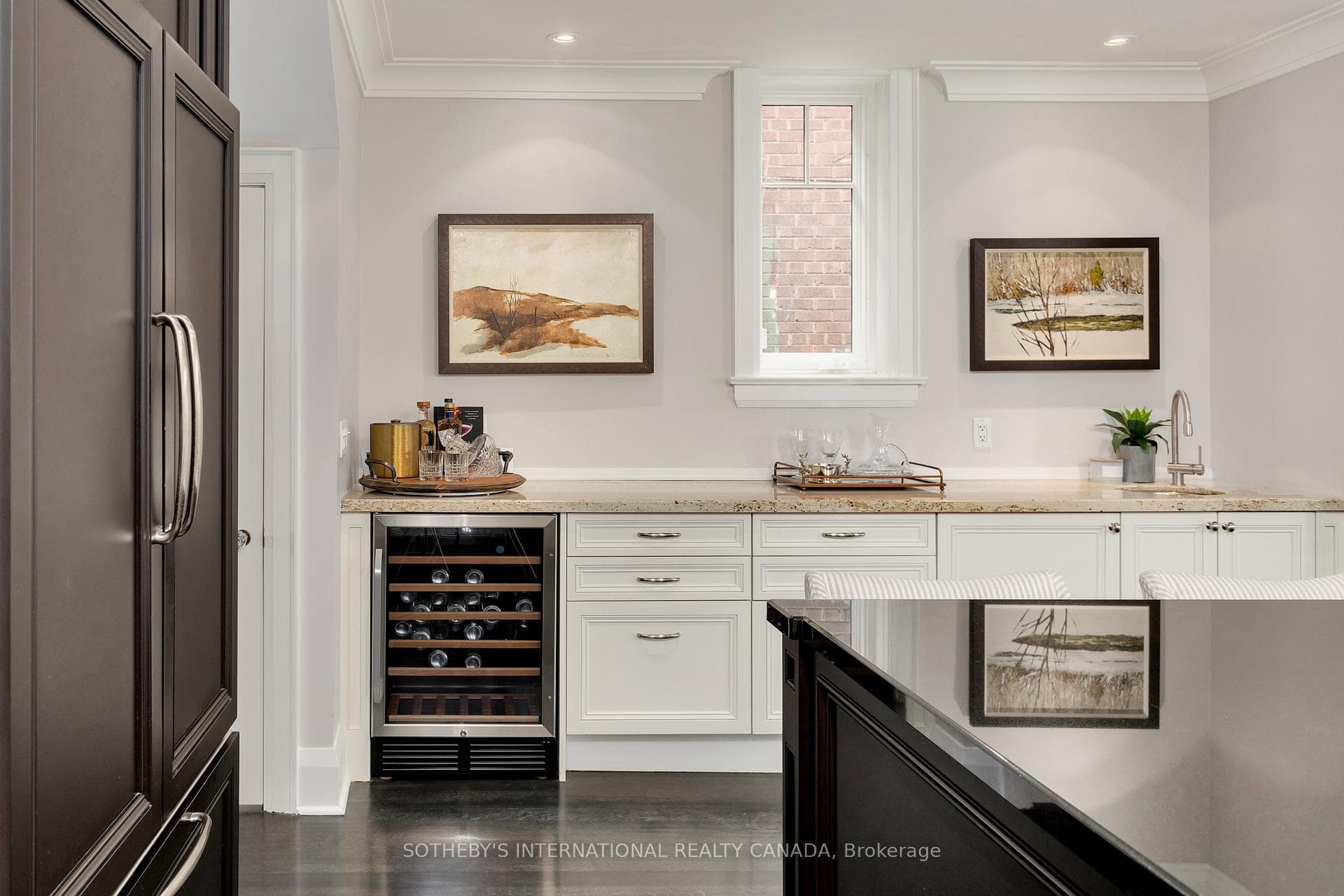 Wet Bar with Built-In Wine Fridge & Sink