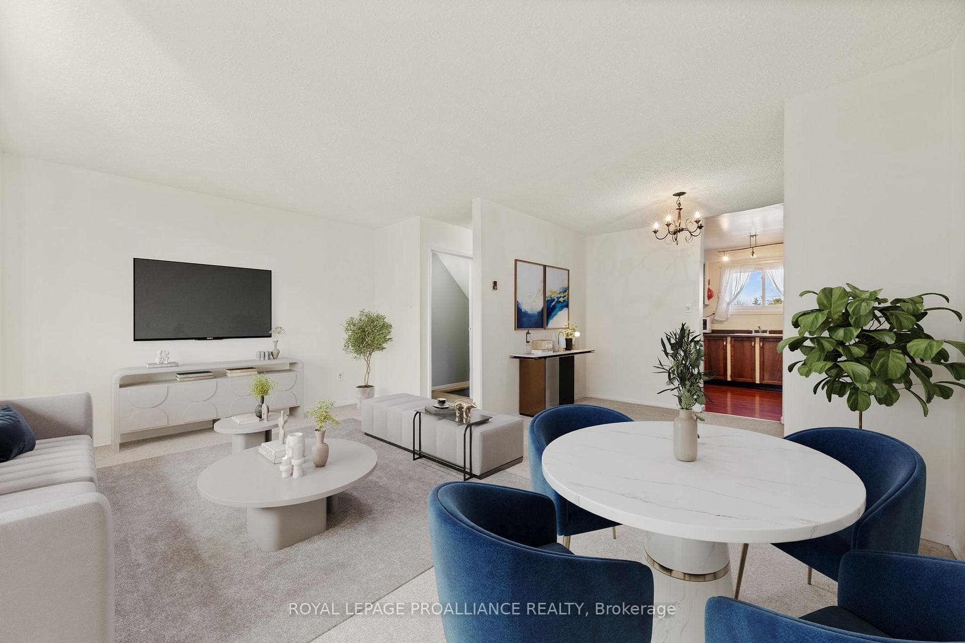 Room has been virtually staged