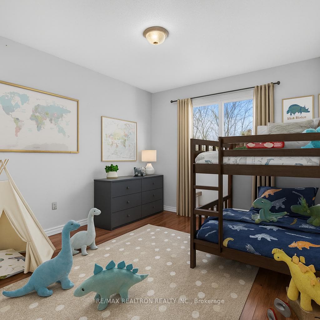 Virtually staged 2nd bedroom