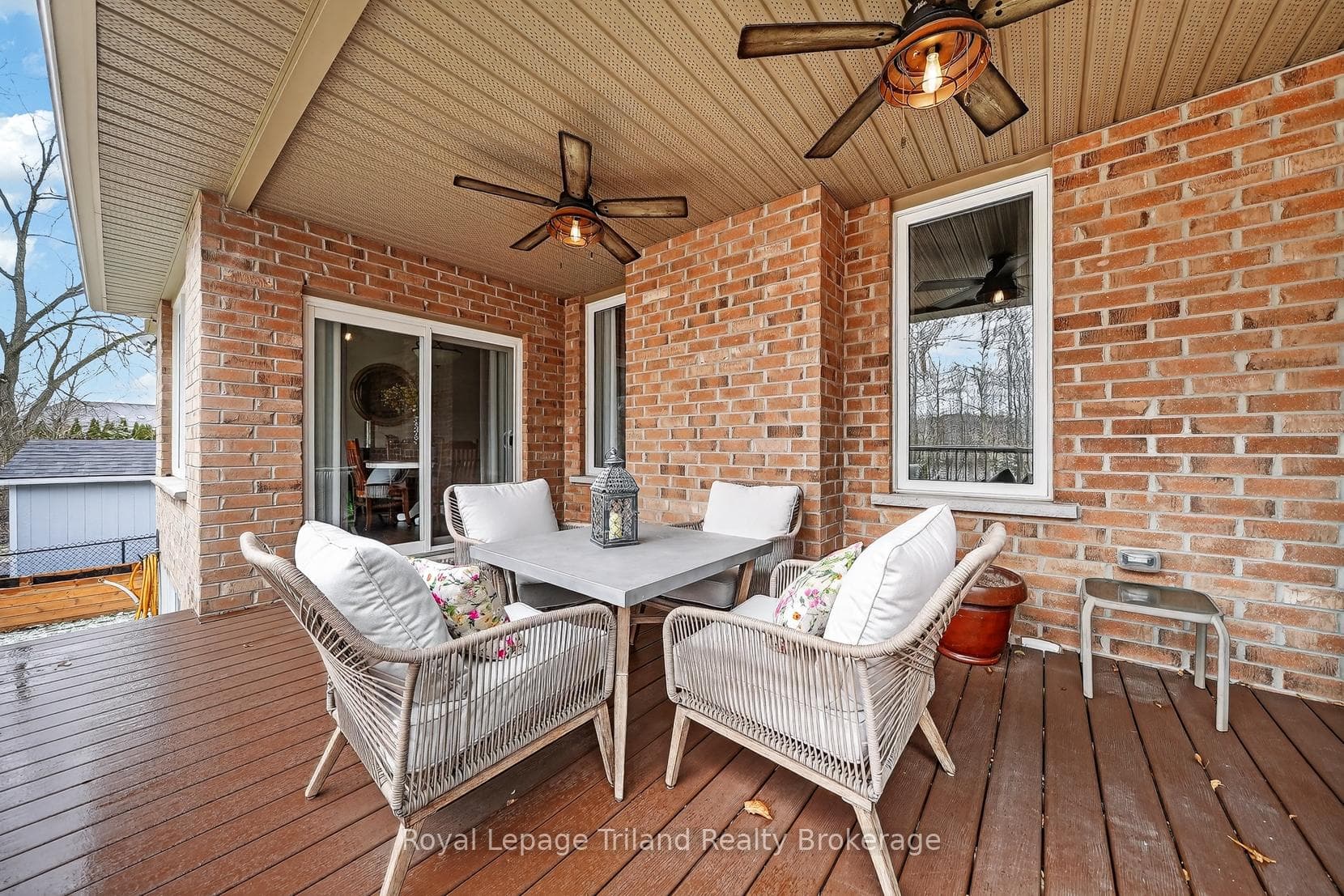 Covered composite deck