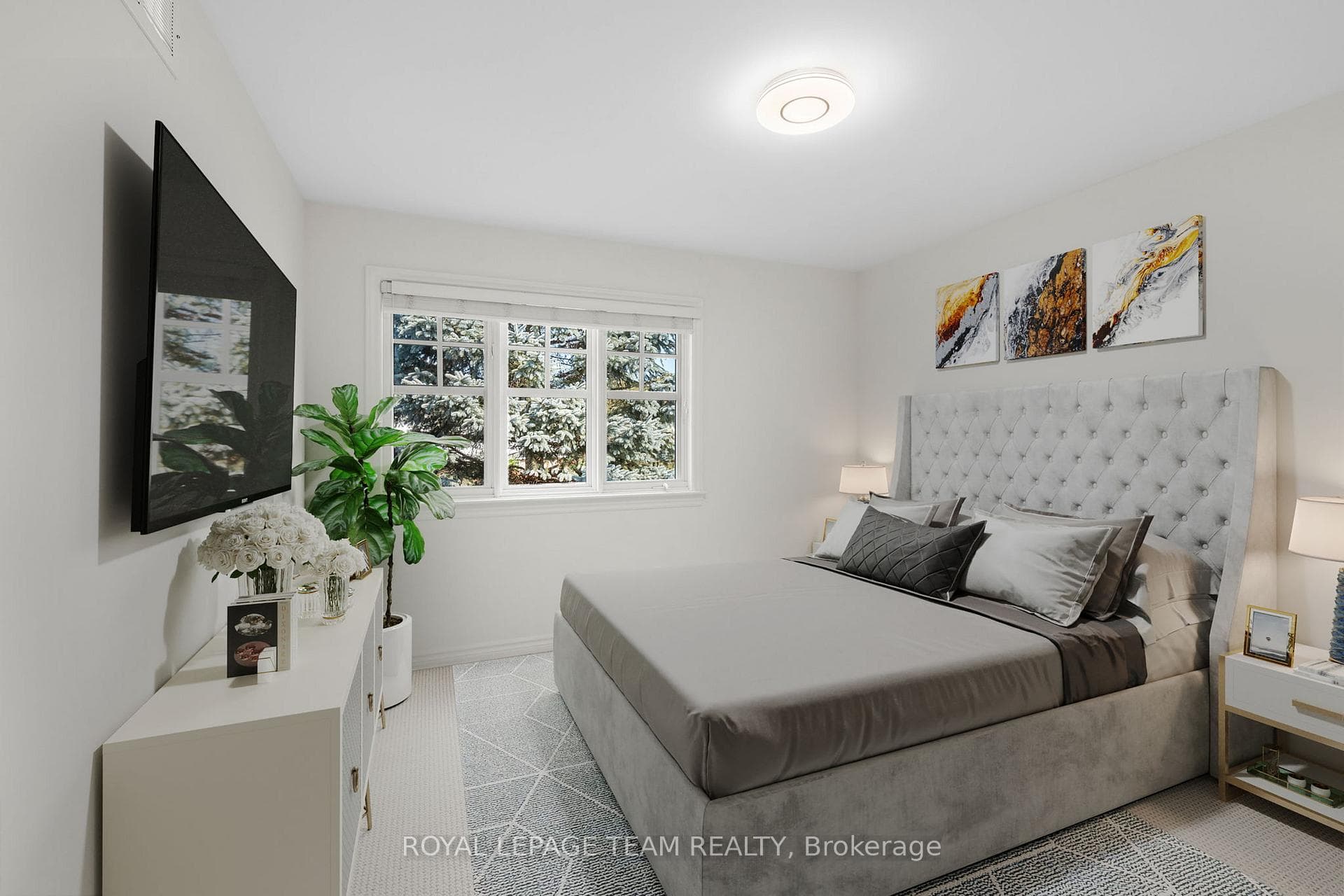 This bedroom has been virtually staged