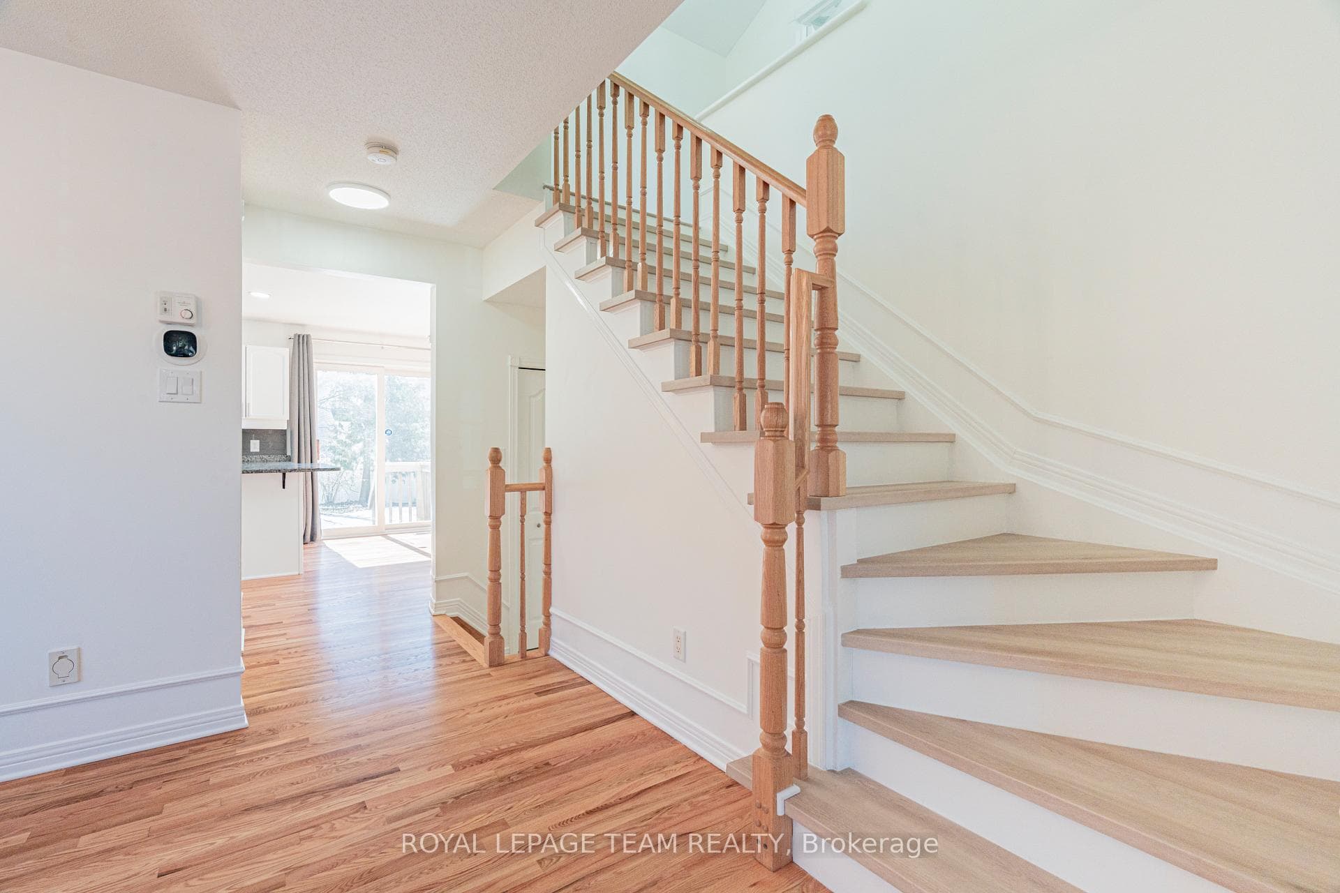 Luxury vinyl stairs leading to 2nd floor