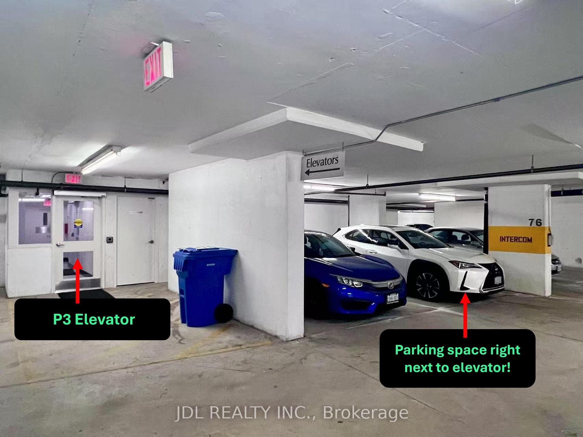 One of the most convenient parking spaces.
