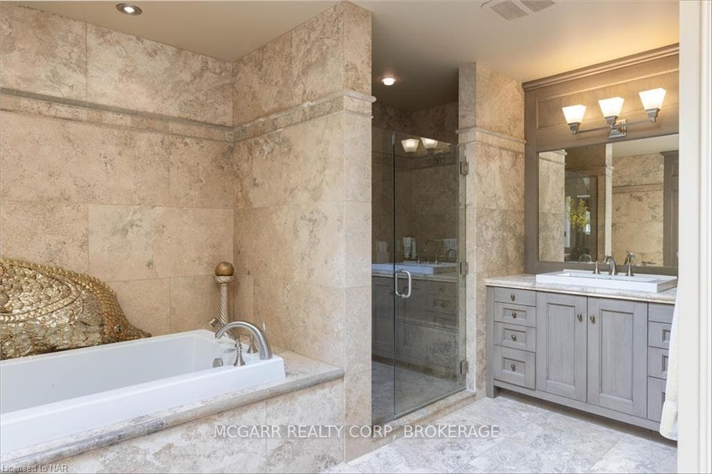 Separate tub and shower