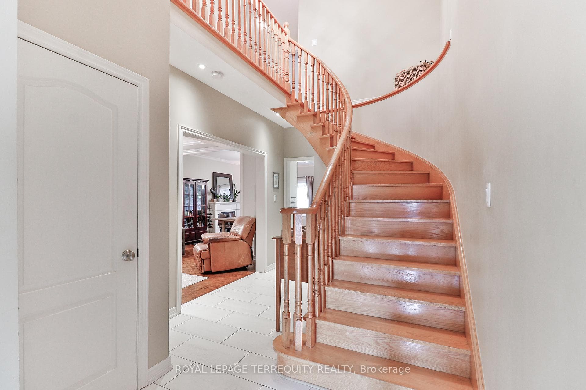Foyer with 2pc Bath Potlights & Upgraded Flooring