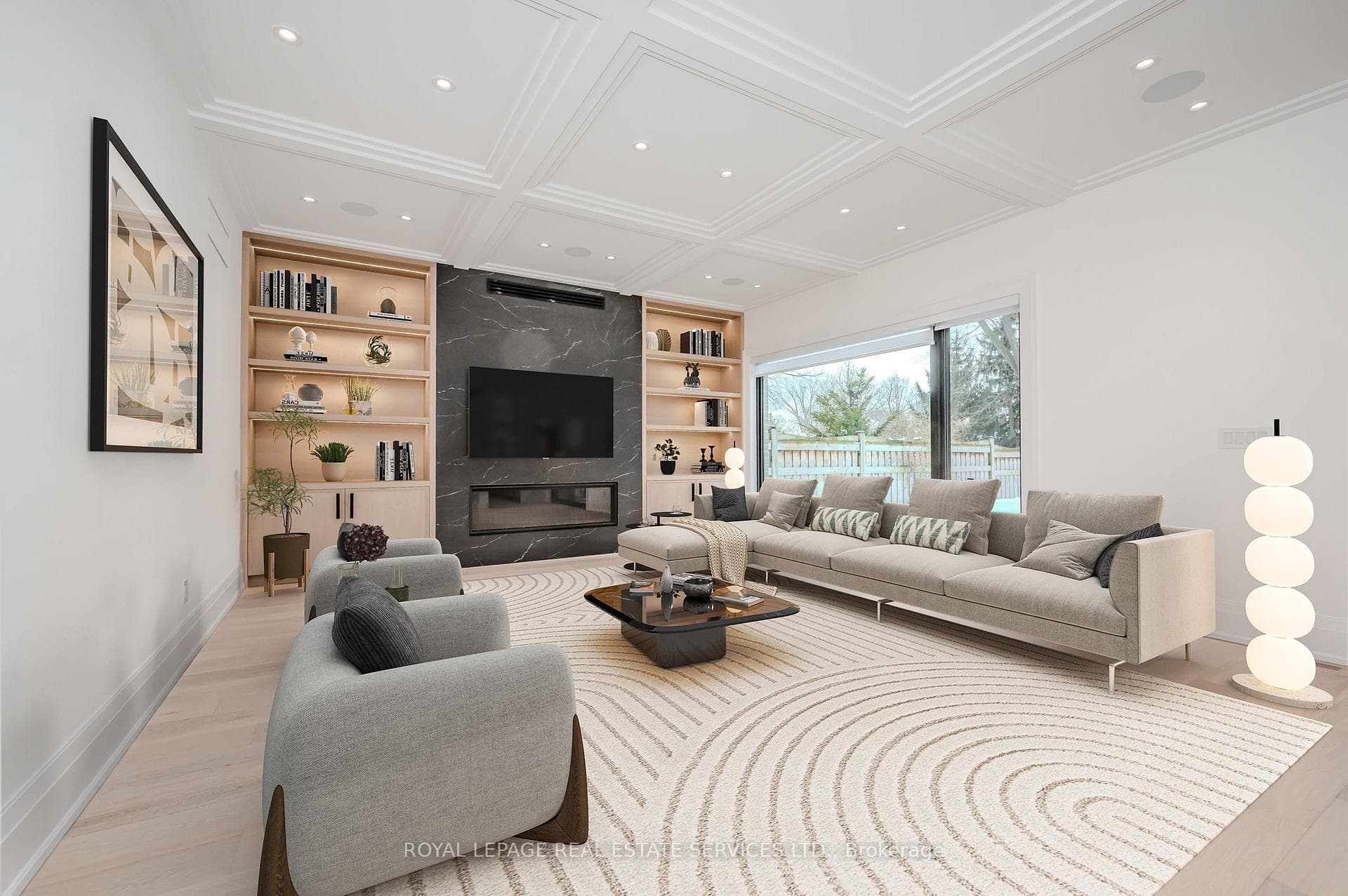 Virtually Staged - Living Room w/a Gas Fireplace