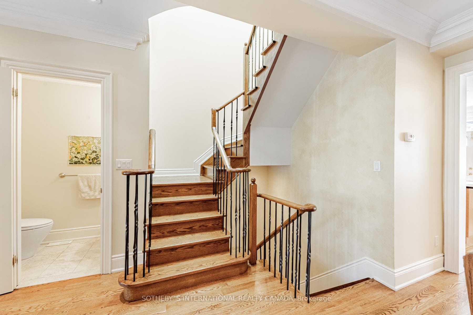 Handsome staircase adds timeless appeal