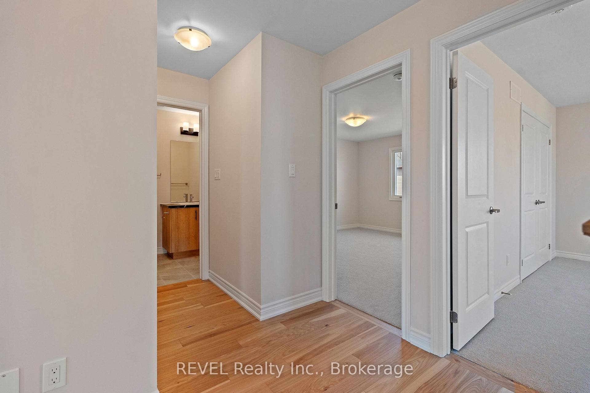Main Bath with Laundry in Hallway