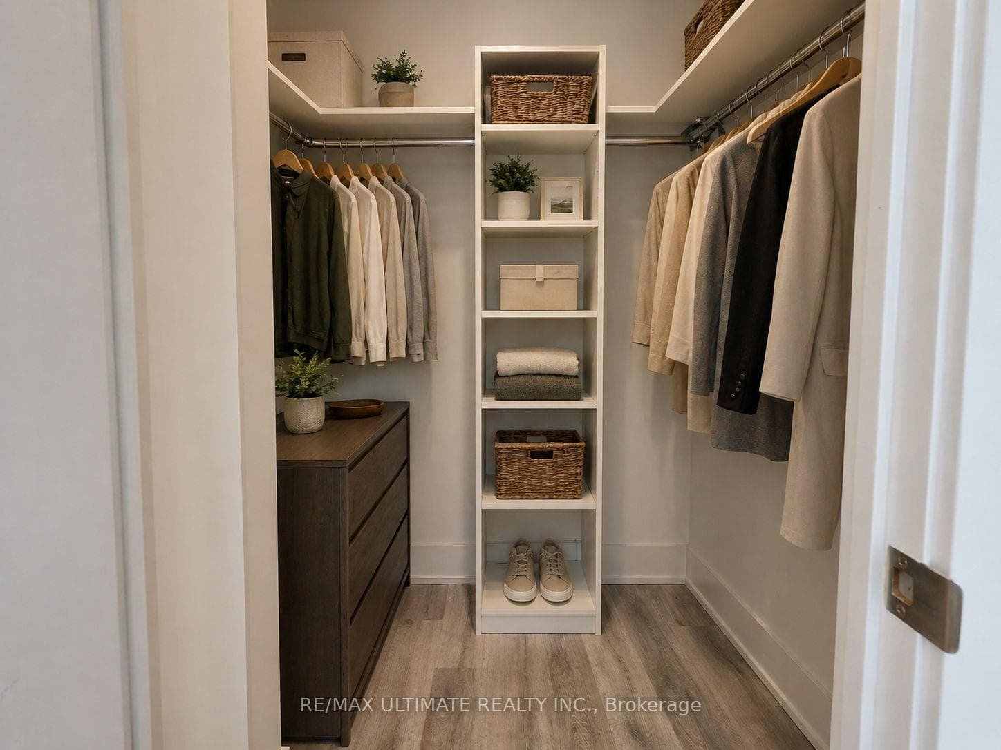 Walk-In Closet Virtually Staged
