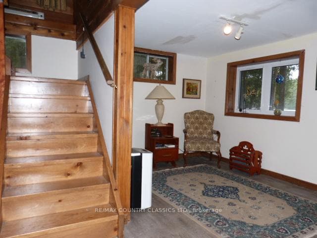 Stairs down to TV Room