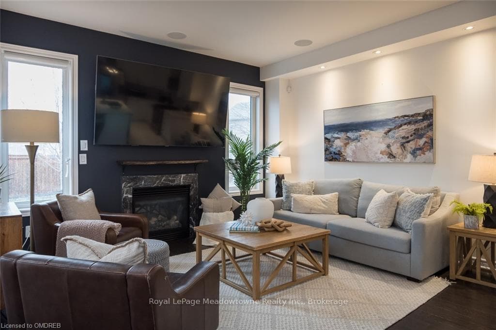 Beautiful gas fireplace