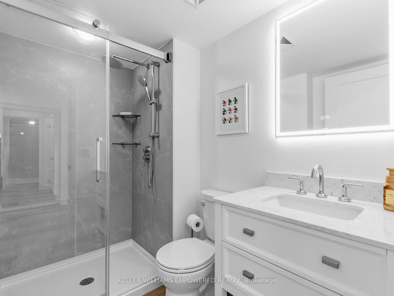 Second Reno'd 3-Pc Washroom W/Glass Walk-In Shower