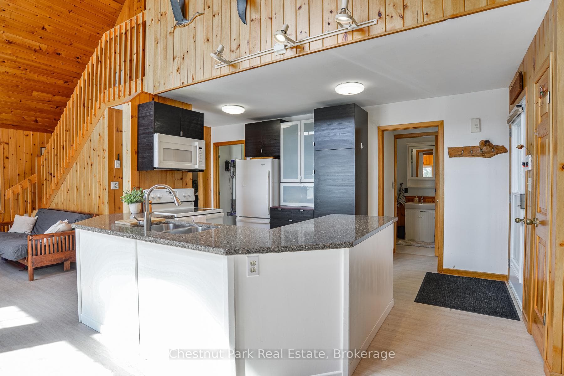 Kitchen Boasts a Large Island
